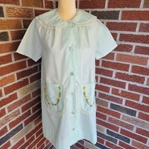 Leisure Life Housedress Robe Duster Housecoat Pockets 60s Vintage Size 10